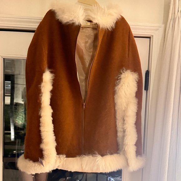 60s/70s Penny Lane Poncho Coverup REAL ALPACA WOOL - Picture 2 of 3